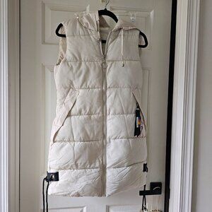 Puffer vest size S, Off white/cream